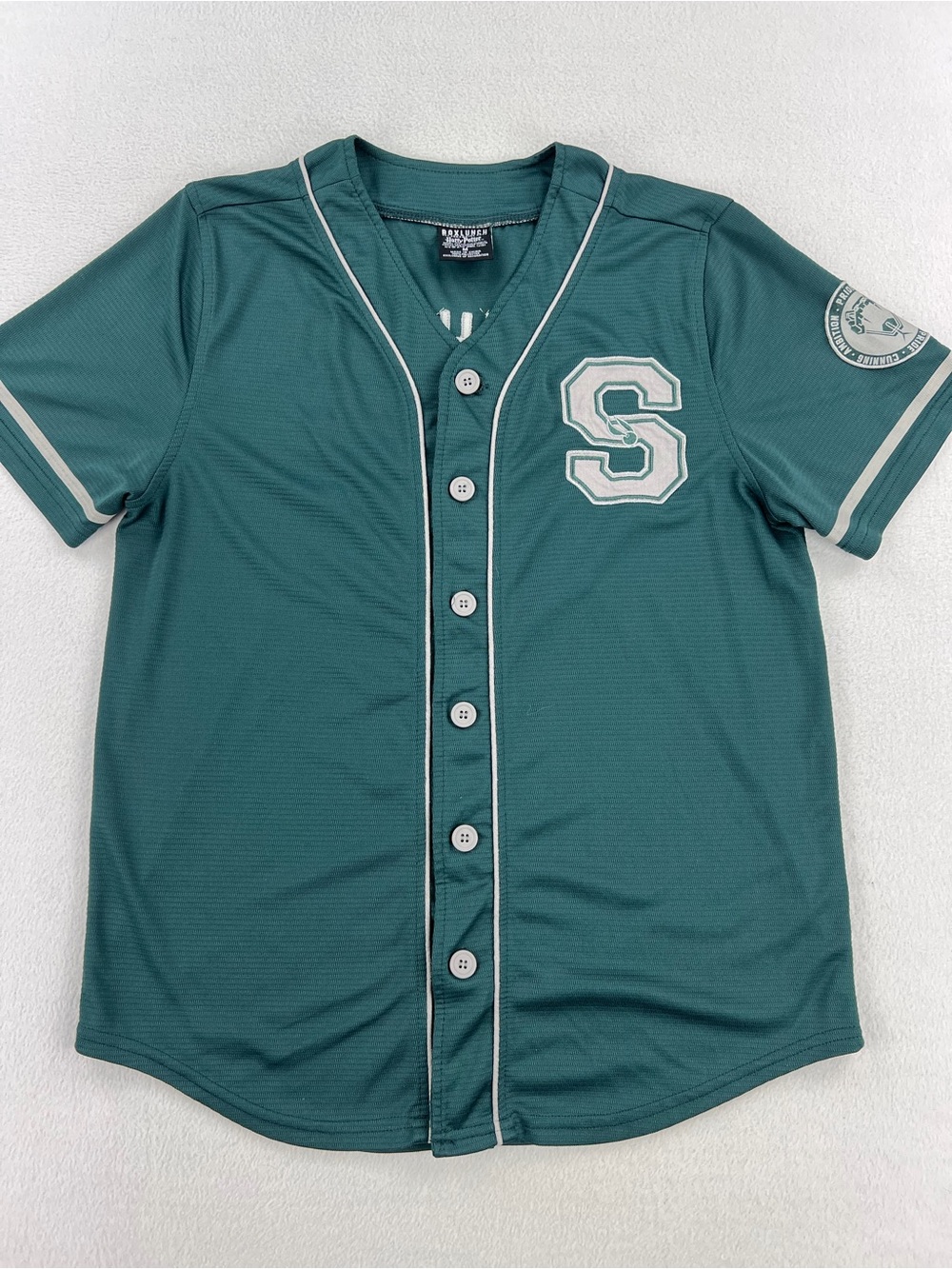 BoxLunch Mens Harry Potter Slytherin Green Baseball Jersey Size M